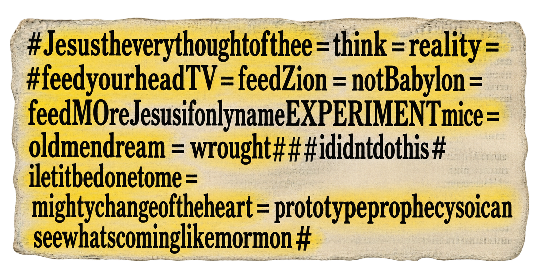 Highlighted old book text