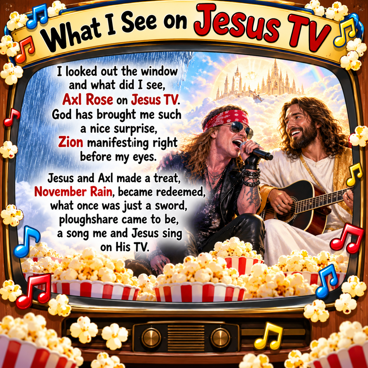 What I See on Jesus TV — Axl Rose, November Rain redeemed