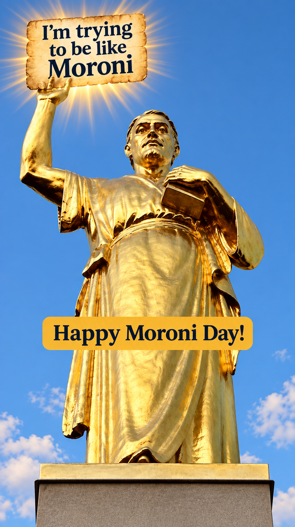 I'm trying to be like Moroni — Happy Moroni Day!