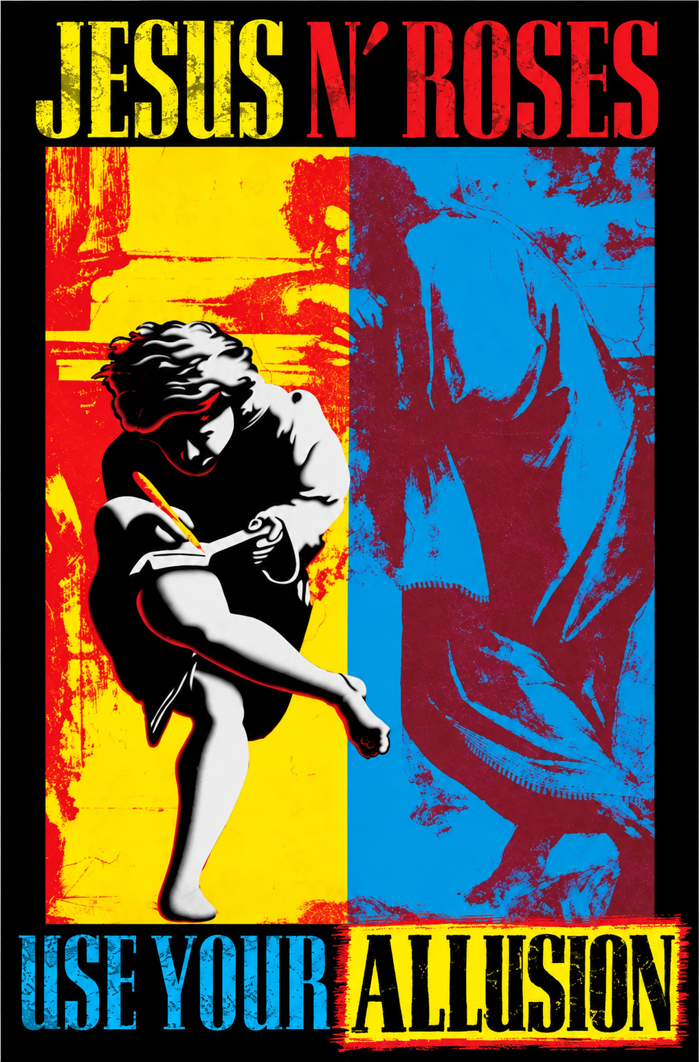 Jesus N’ Roses — Use Your Allusion poster, with ALLUSION highlighted