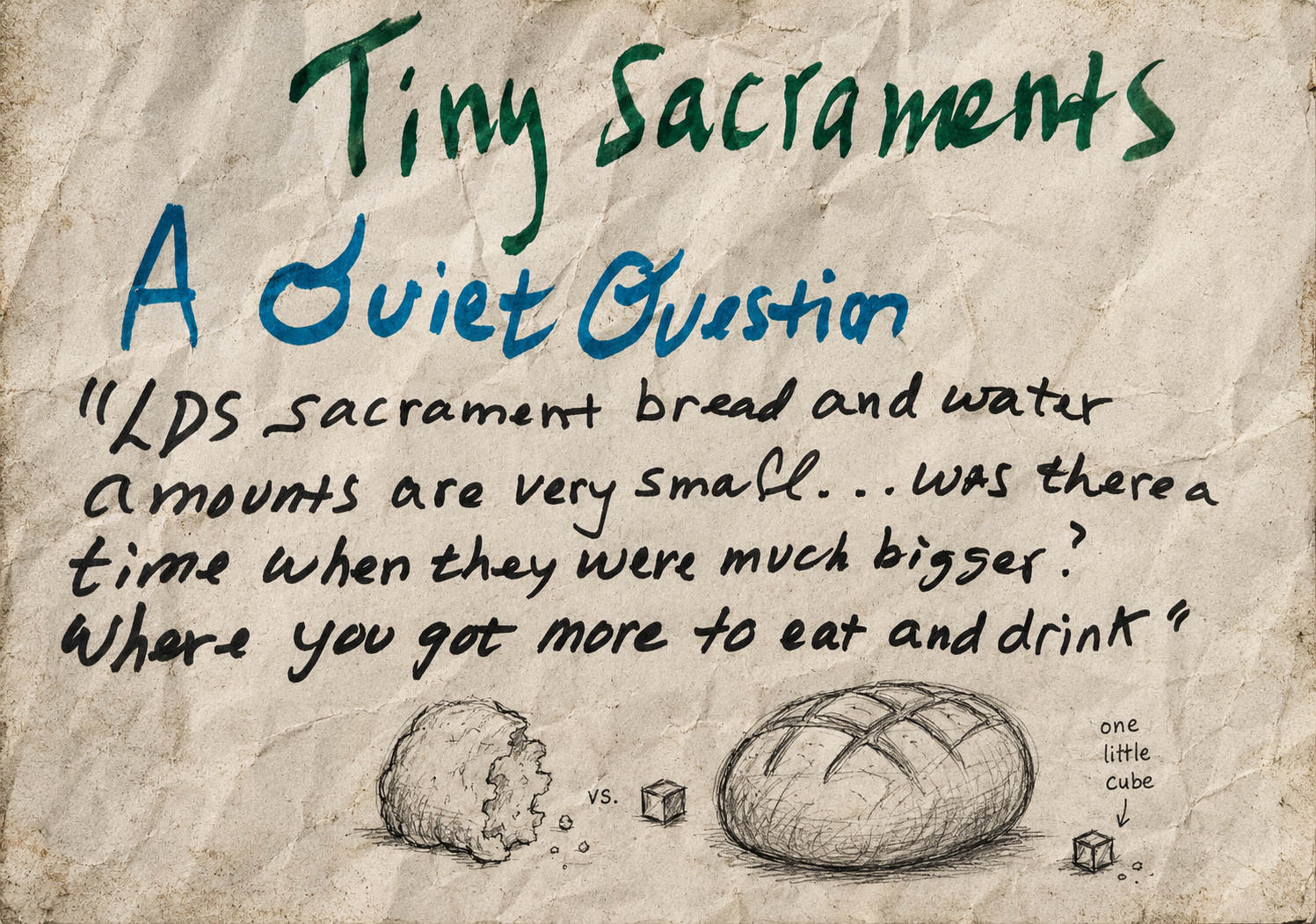 Tiny Sacraments — A Quiet Question