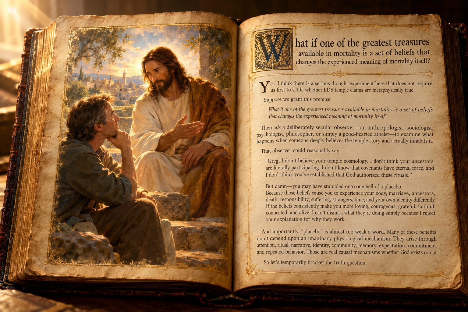 Why the Temple? What world am I rehearsing myself into?